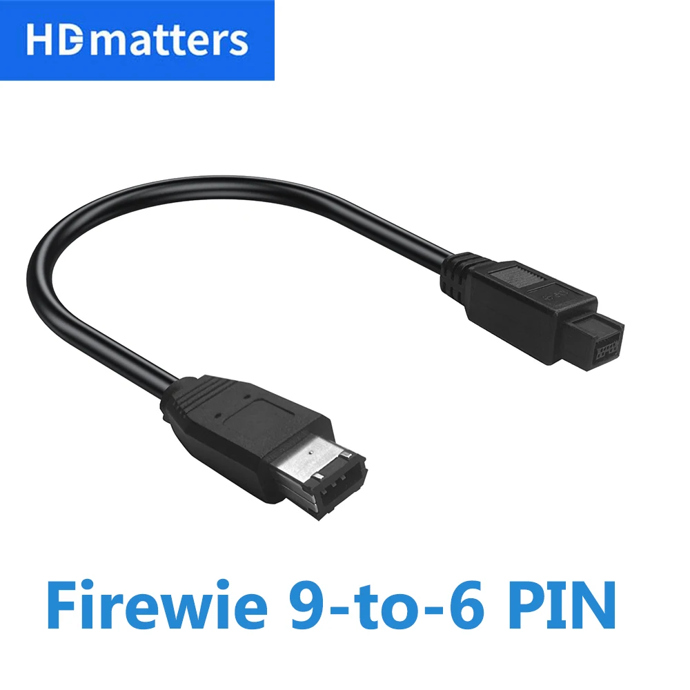 Firewire 800 Cable 30CM Short 9-PIN to 6-PIN Cable IEEE-1394a Cable Firewire 9-to-6 PIN Cable