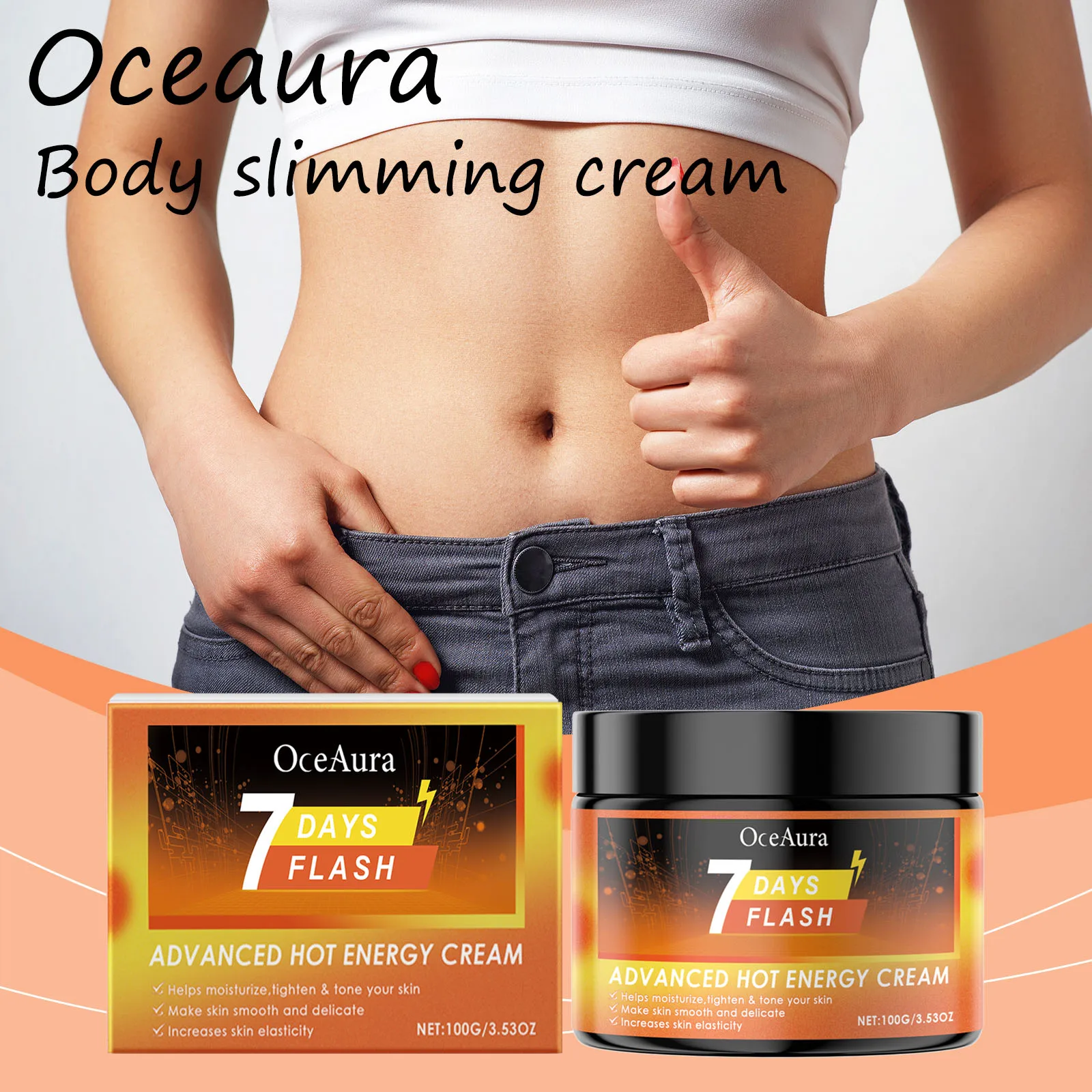 

Oceaura Ginger Slimming Cream Body Shaping Improve Skin Elasticity Moisturizing Non-greasy Weight Loss Tightening Body Cream