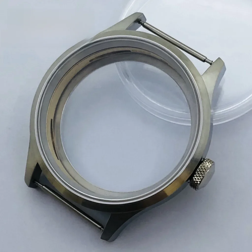 Miksi 43mm srebrna koperta zegarka ze szczotkowanej stali nierdzewnej szafirowe szkło pasuje do mechanizmu serii ETA6497 6498 ST3600 ST3620 ST36 — zdjęcie 2