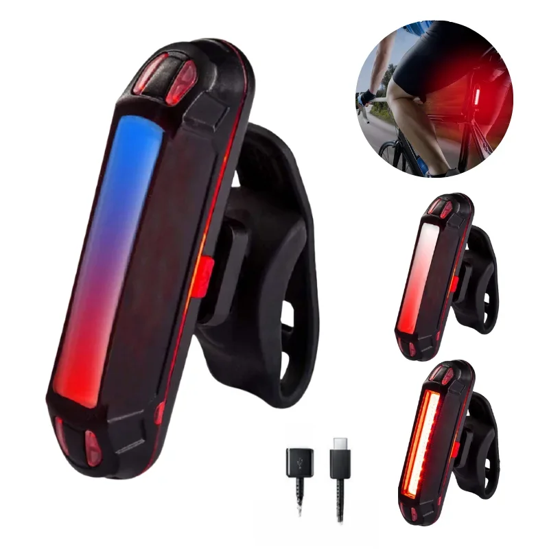 AliExpress OIMG Bicycle Rear Light IPX-5 Waterproof USB Rechargeable LED Safety Warning Lamp Bike Flashing