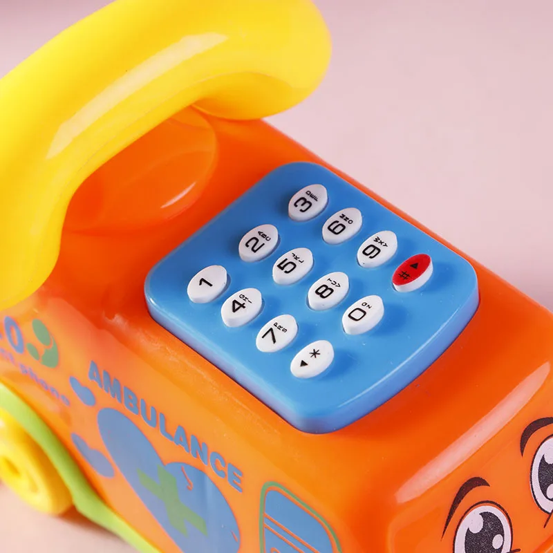 1pcs Cartoon Bus Phone Toys With Music Children Early Learning Exercise Educational Developmental Toys For Kids Game