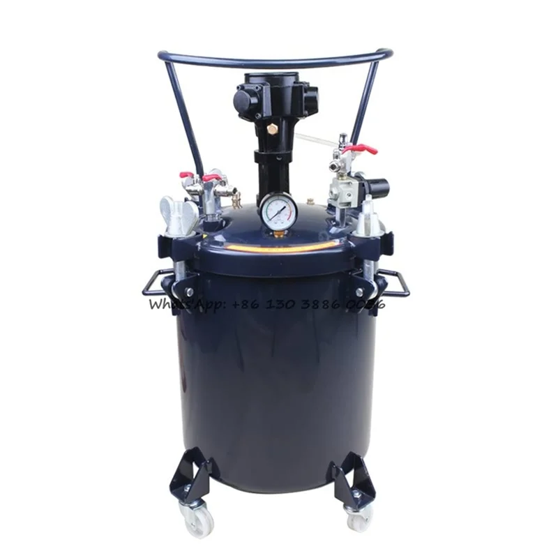 304 Stainless Steel Mixing Spray Paint Pressure Pot Tank with 60L Air Powered Mixing Agitator Automatic Agitating Pressure Tank