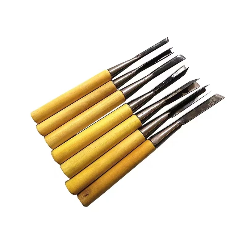 Wood Carving Knives V Punching Triangle Chisel Tools for Carpenter Carving Blank Tool