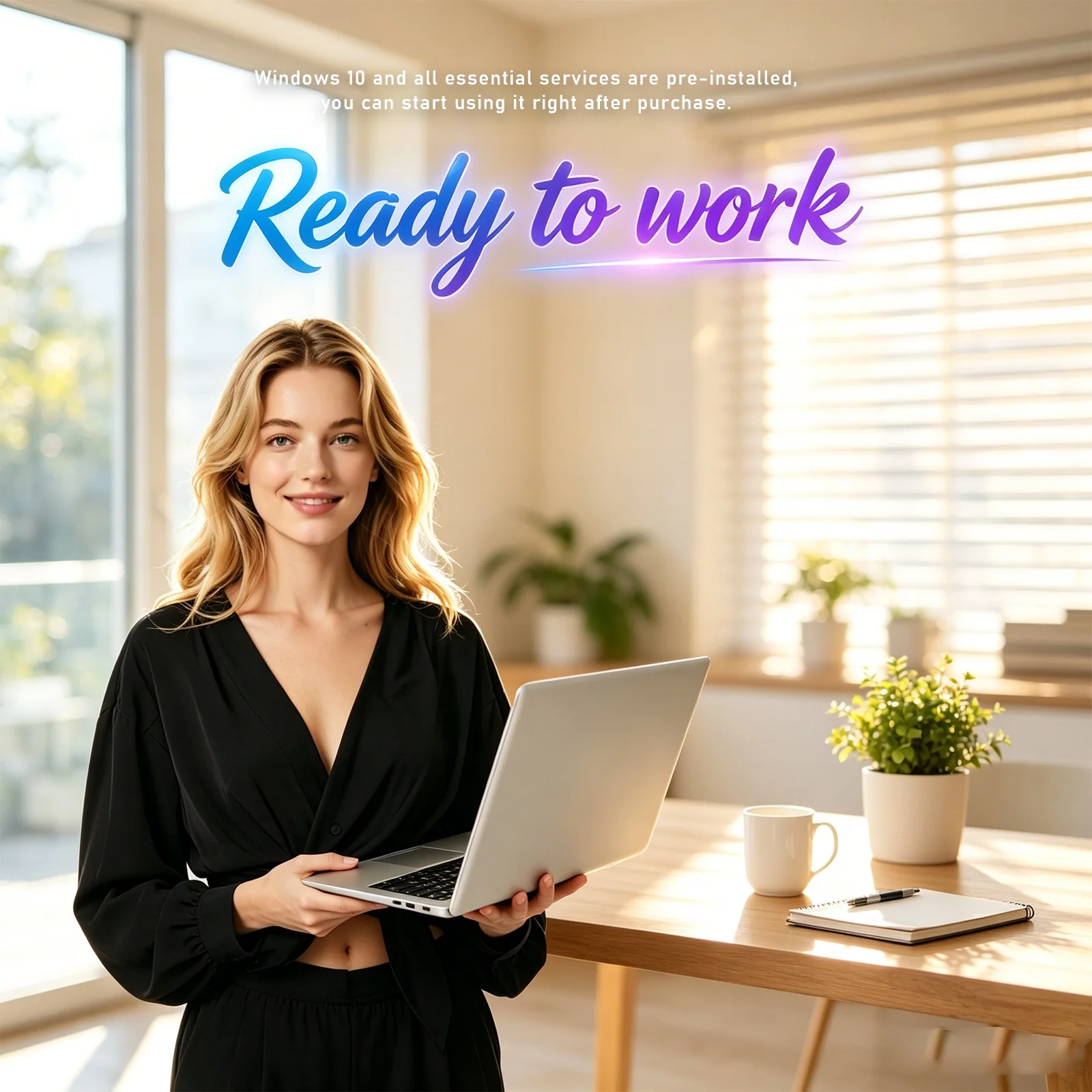 Brand New 14.1 Inch Laptop Intel Celeron N3450 8GB RAM 128GB SSD FHD 1920x1080 Notebook Windows 10 Pro WiFi Dual Band Bluetooth 5.2 Lightweight Portable Computer for Student Office Business Home France Stock Multi Language System Laptop Duty Free Shop