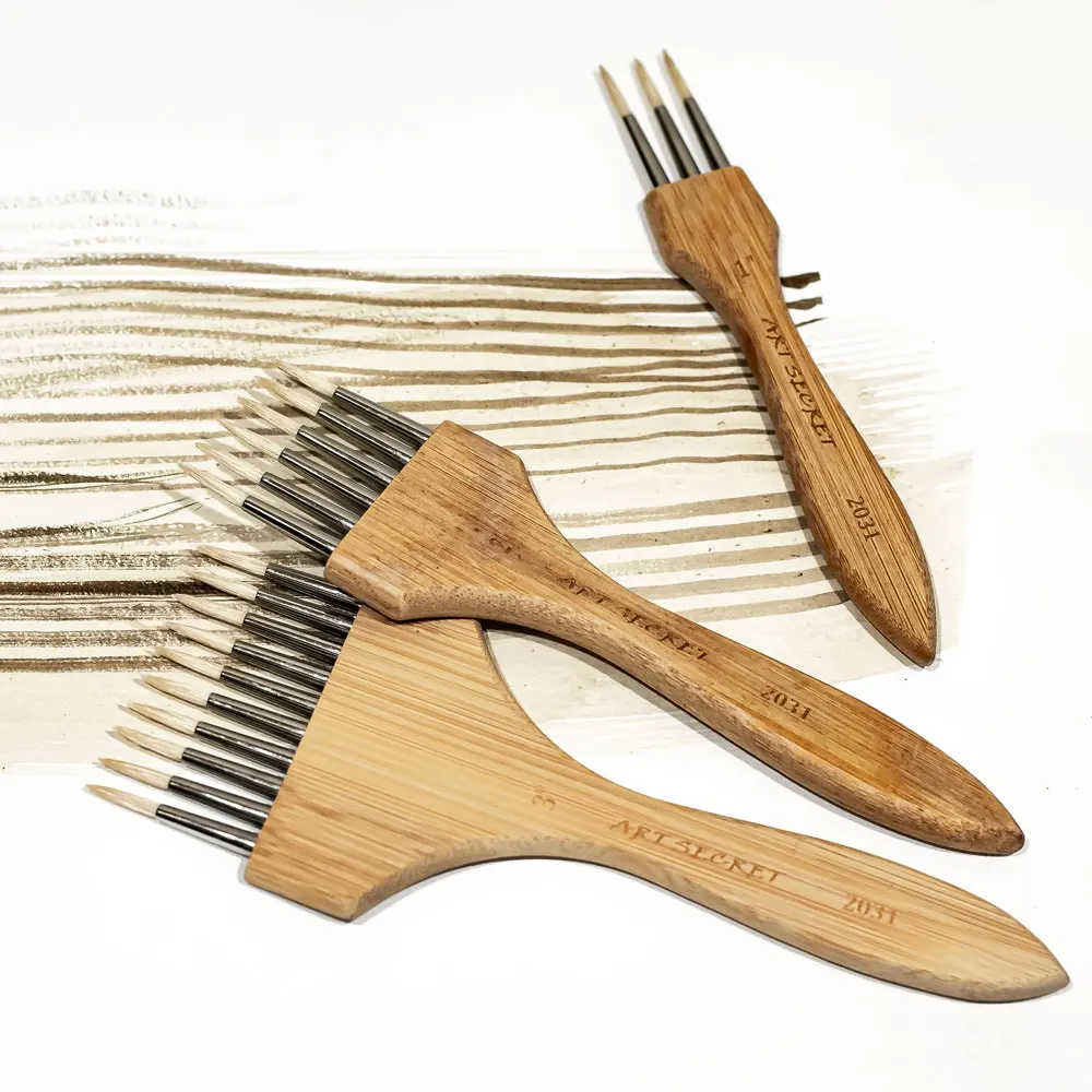 

Artsecret Multi-needle Paint Brush Chungking Hog Bristles Art Brush for Watercolor Acrylic Oil Painting Unique Drawing Effects