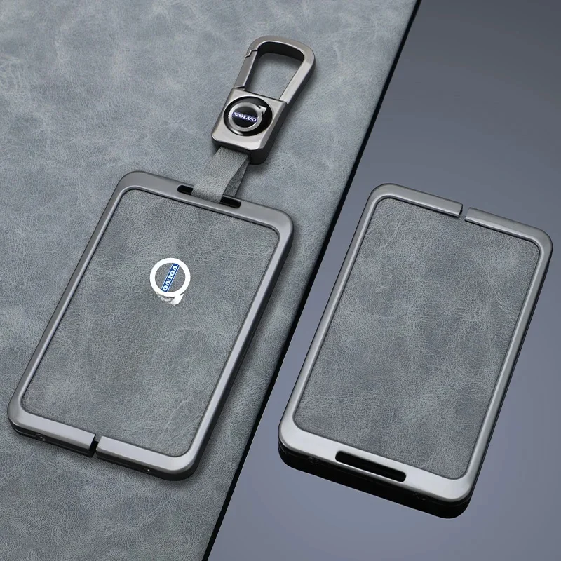 Skórzane etui na klucze samochodowe Smart NFC Card Pokrowiec na klucze Torba na klucze do Volvo EM90 EX30 2024 Polestar Akcesoria do ochrony kluczy — zdjęcie 2