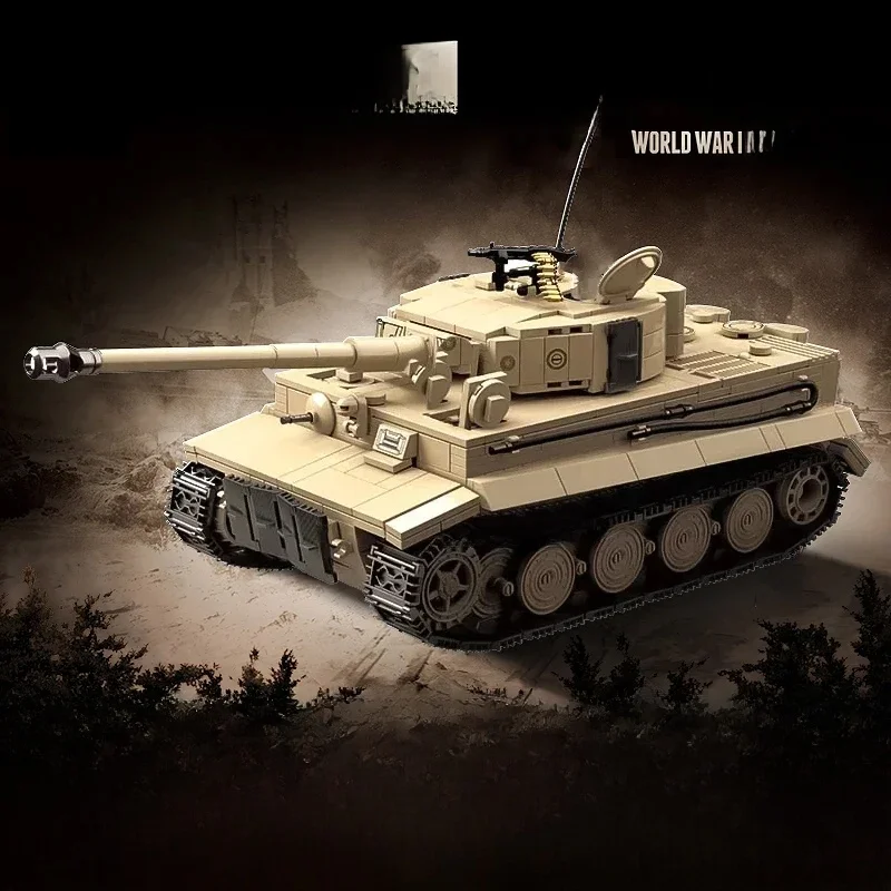 Militaire WW2 Tijger I Zware Tank Bouwstenen KV-2 Panter Tanks Leger Wapens Soldaten Bakstenen Kinderen Speelgoed Kinderen Verjaardagscadeau - afbeelding 2