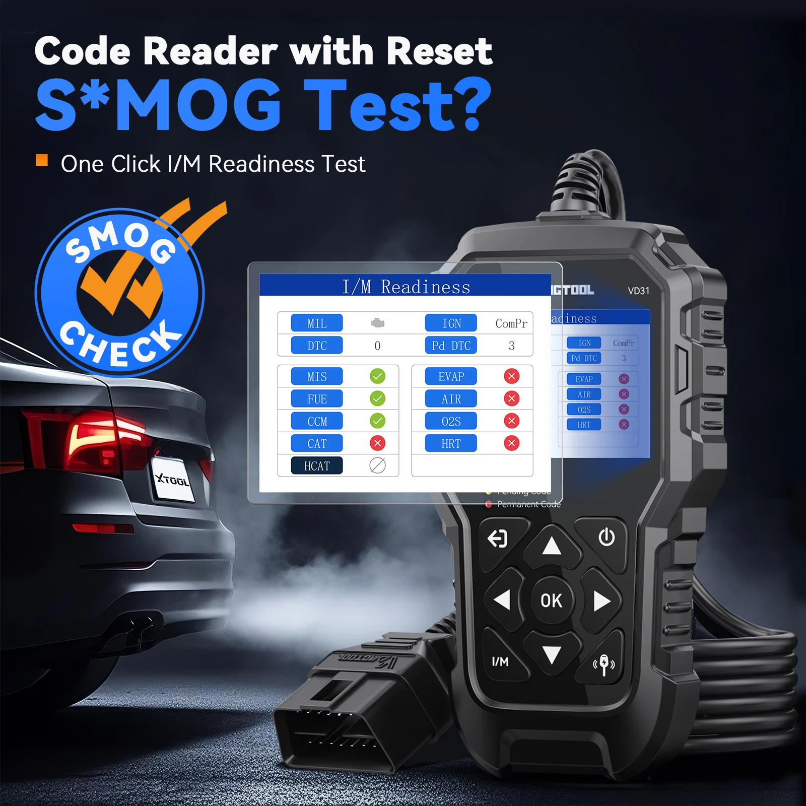 VDIAGTOOL VD31 Obd2 الماسح الضوئي أداة تشخيص السيارة مع مفتاح جهاز اختبار بطارية فحص قارئ رمز المحرك لجميع مركبات obdii 1996 + #5