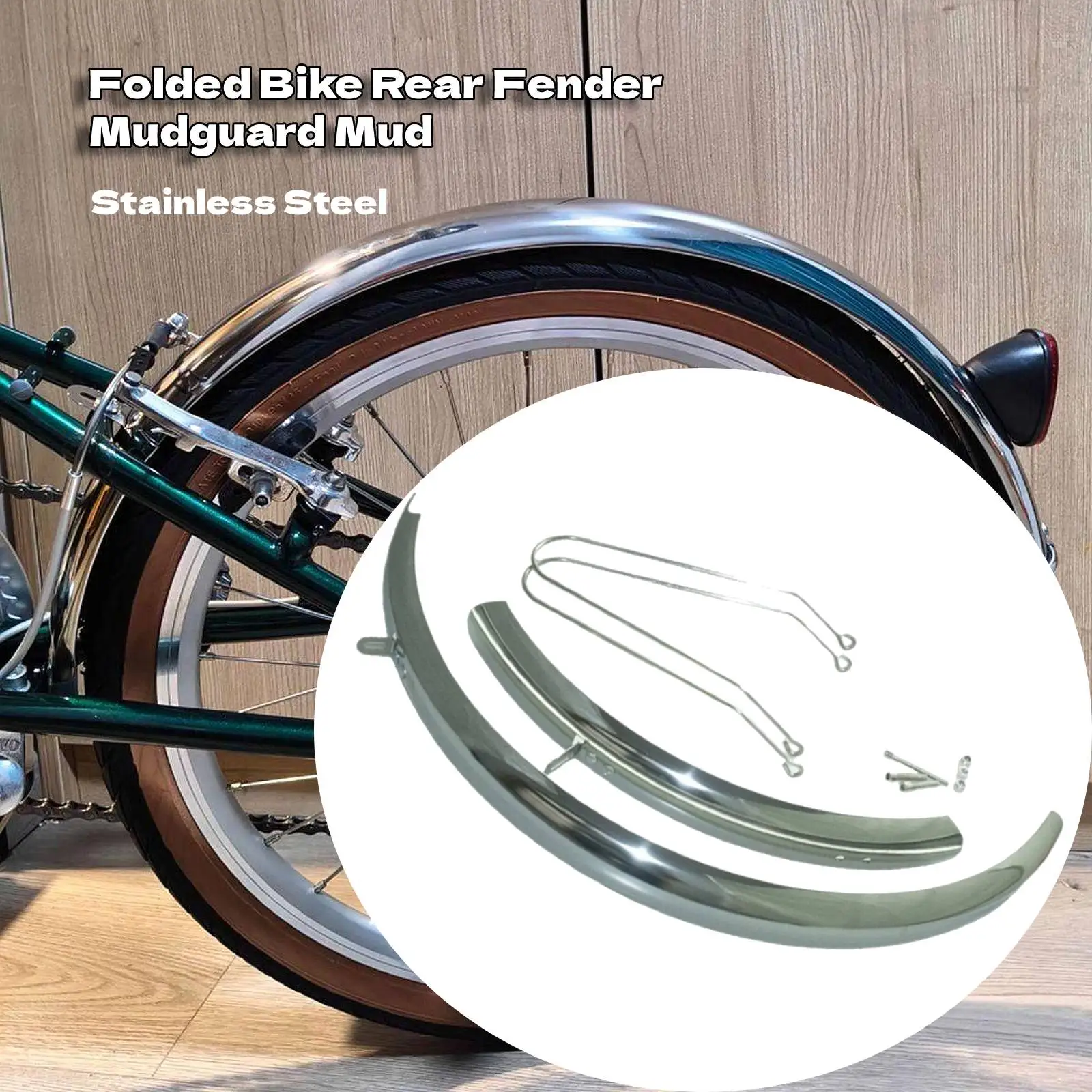 

20in Retro Folding Bicycle Full Mudguard 304 Stainless Steel Popular Sp8/D7/D10 Mud Remover D7d10 Stainless Steel Mudguard Set