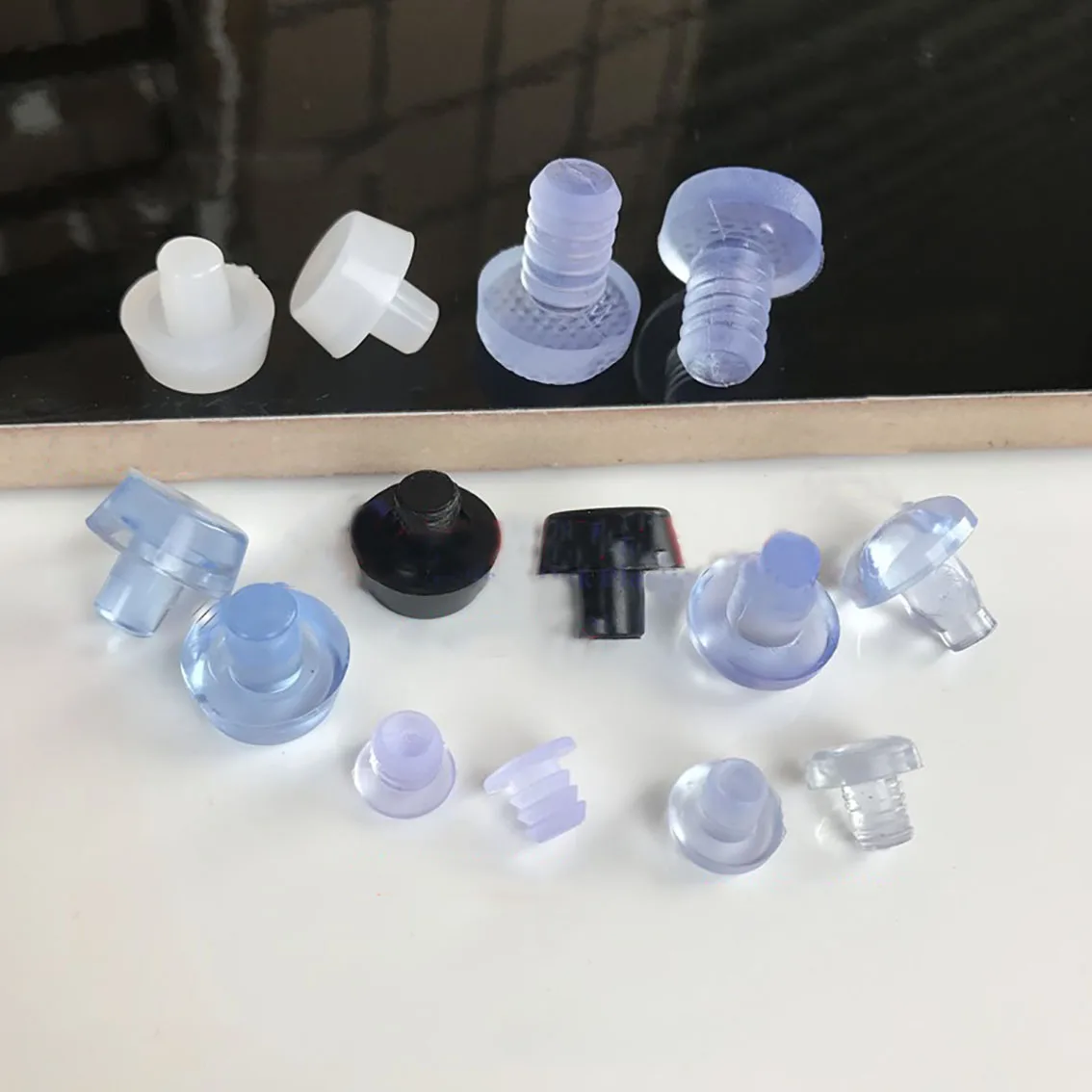 

30Pcs 6/7/8mm Round Solid Plastic Seal Plugs Non-Slip Feet Pads Blanking End Caps Seal T Type Stopper Black/White/Transparent