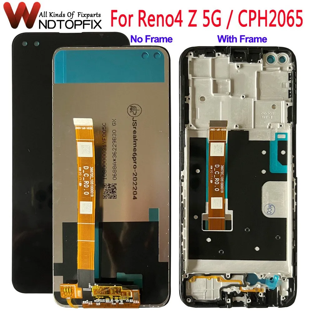 

Tested 6.57" For OPPO Reno4 Z LCD Display Touch Screen Replacement Digitizer For Reno 4Z Reno4Z CPH2065 5G LCD Display Screen