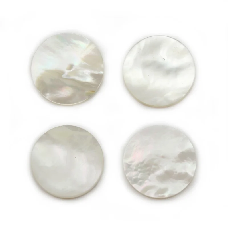 5pcs Natural White Shell Mother Of Pearl Cabochons Disc Flat Round Shape 8/10/12/14/20mm  For Jewelry Making DIY Pendant Ring