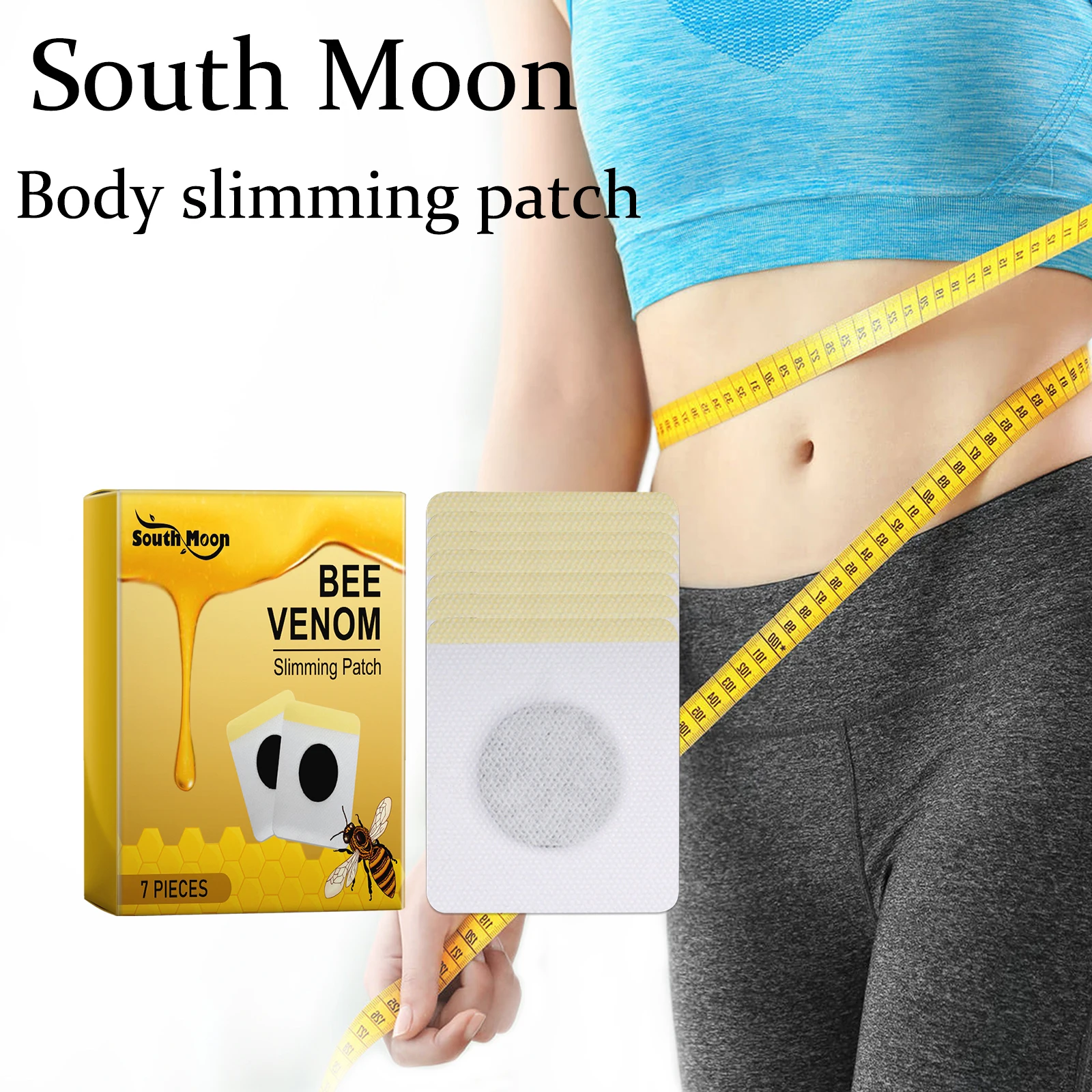 

South Moon Bee Venom Slimming Patch Fast Weight Loss Promote Blood Circulation Burning Fat Tightening Leg Shaping Body Patch