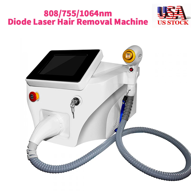 

Painless 1064/755/808nm Diode Laser Hair Removal Machine 3 Wavelengths Painless Hair Remove Skin Whitening Laser Beauty Devices