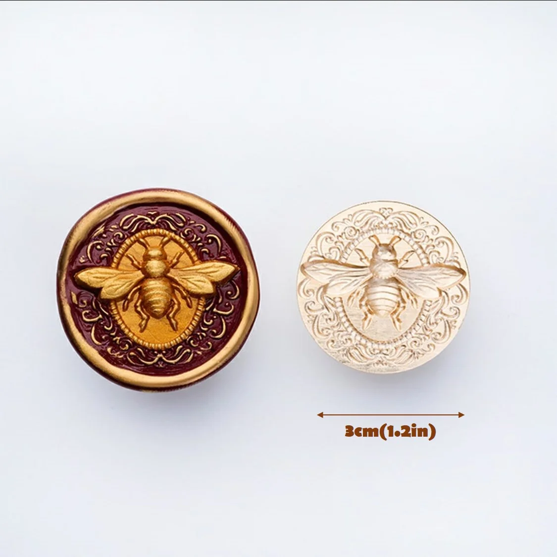 3D Relief 3cm Big Bee Wax Seal Stamp, Wedding Invitation Wax Seals, Elegant Bee Wax Seals, Peel and Stick Wax Seal, Insects Seal