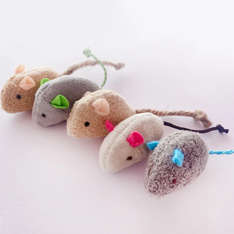 MIXCOLOR 100PCS Interactive Plush Rat And Cat Toys With Durable Linen Perfect For Pet Safe For Indoor Play Pet toys
