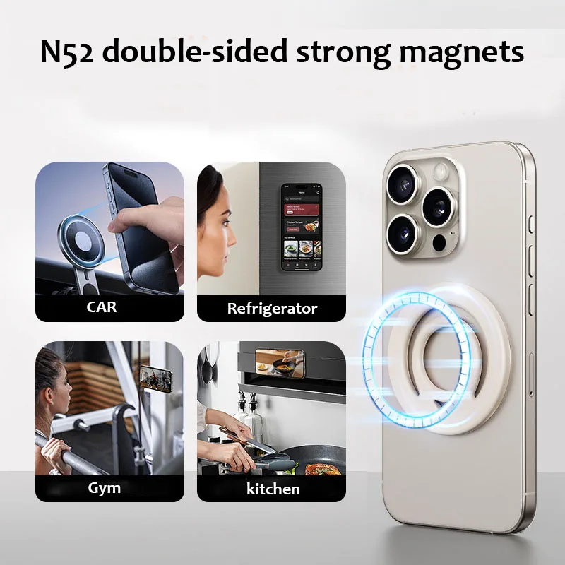 Newest Silicone double side MagSafe ring Magnetic Phone Stand  silicone Holder Support for iPhone 13 14 15 16