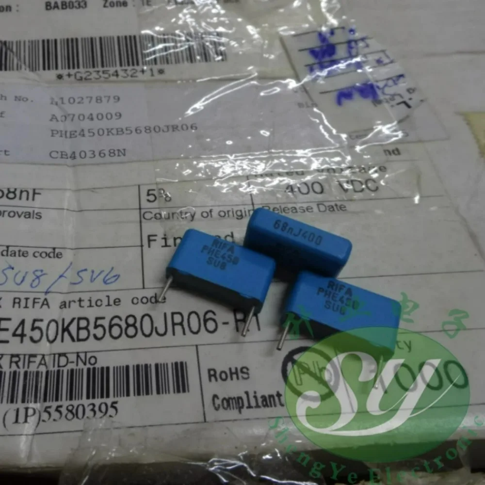 

10pcs/lot RIFA PHE450 0.068uf 400V 68nF 683 J Brand New 15mm Film Capacitor PHE450KB5680JR06