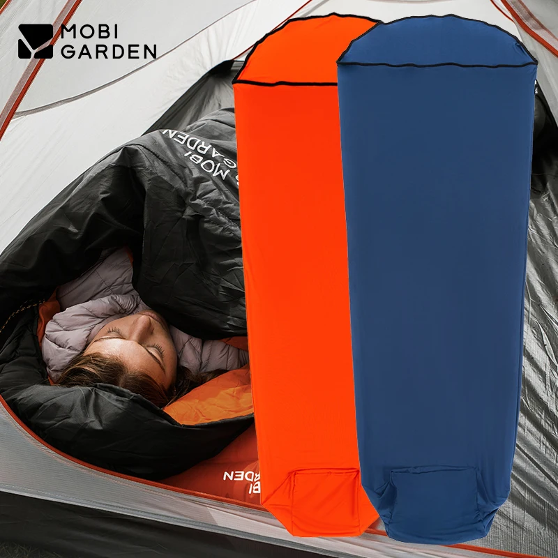 MOBI GARDEN Envelope Splicing Sleeping Bag Liner Sleeping Bag Lining With Pillow Case High Elasticity Breathable 300g 2 Style