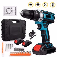 21V Impact Cordless Screwdriver 1600rpm High Speed Speed Rechargeable Battery curtain house driver Power Tools With tool Bits