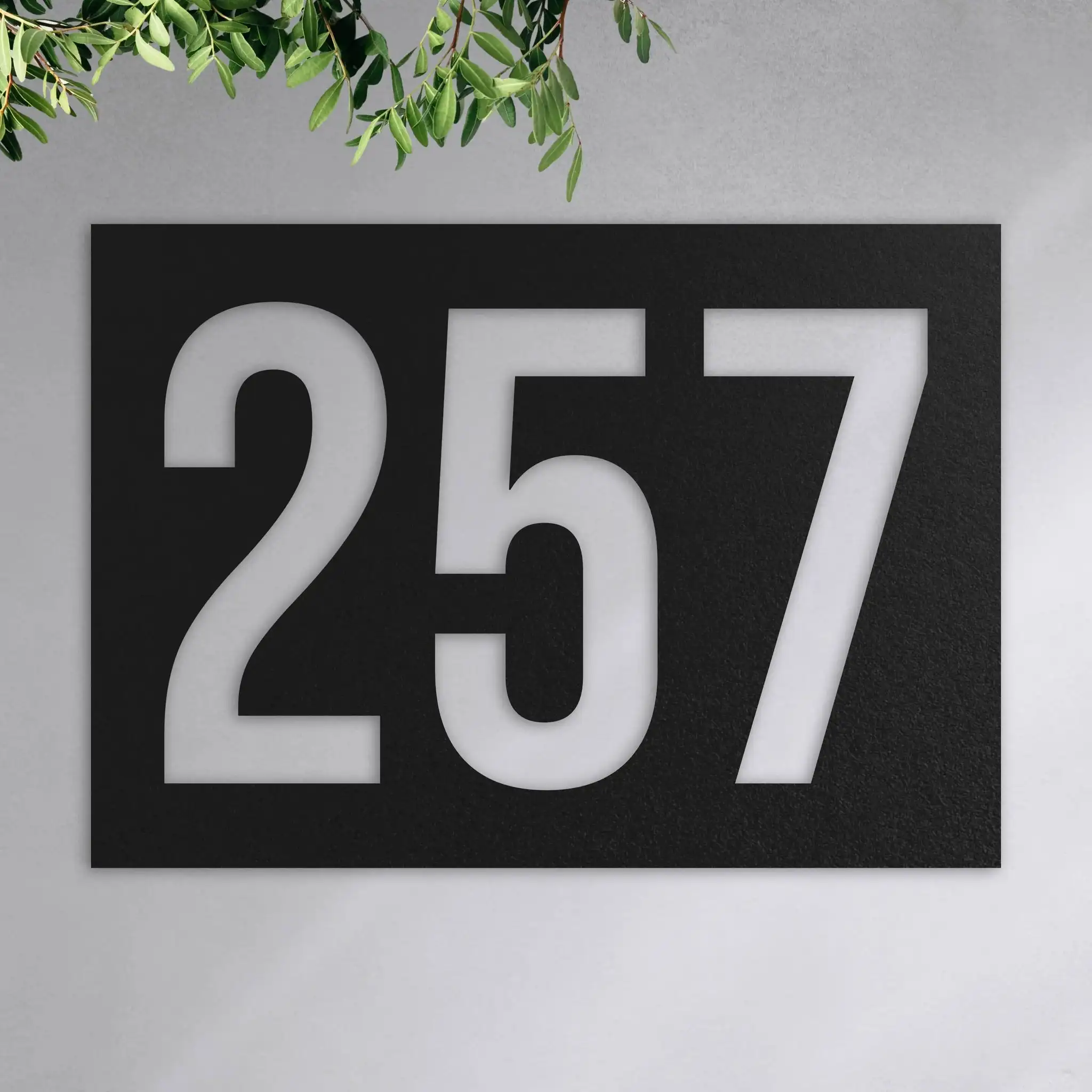 

Contemporary Cut Out Modern House Number Sign Printed Address Signage Matt Finishes Personalised House Number Acrylic House Sign