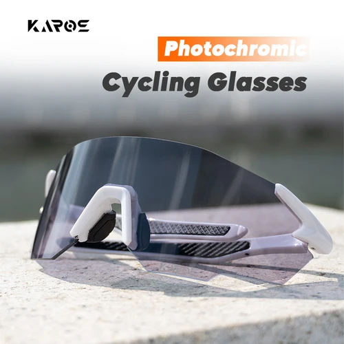 Imagen 2 del producto KAROS gafas fotocromáticas para ciclismo, gafas para bicicleta de montaña, gafas para ciclismo de carretera, gafas de sol para deportes al aire libre para hombres y mujeres