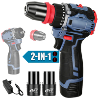 18V Electric Screwdriver Handheld Lithium Drill 2in1 Multifunction Power Tool 40Nm Torque Brushless Motor Practical Screw Driver