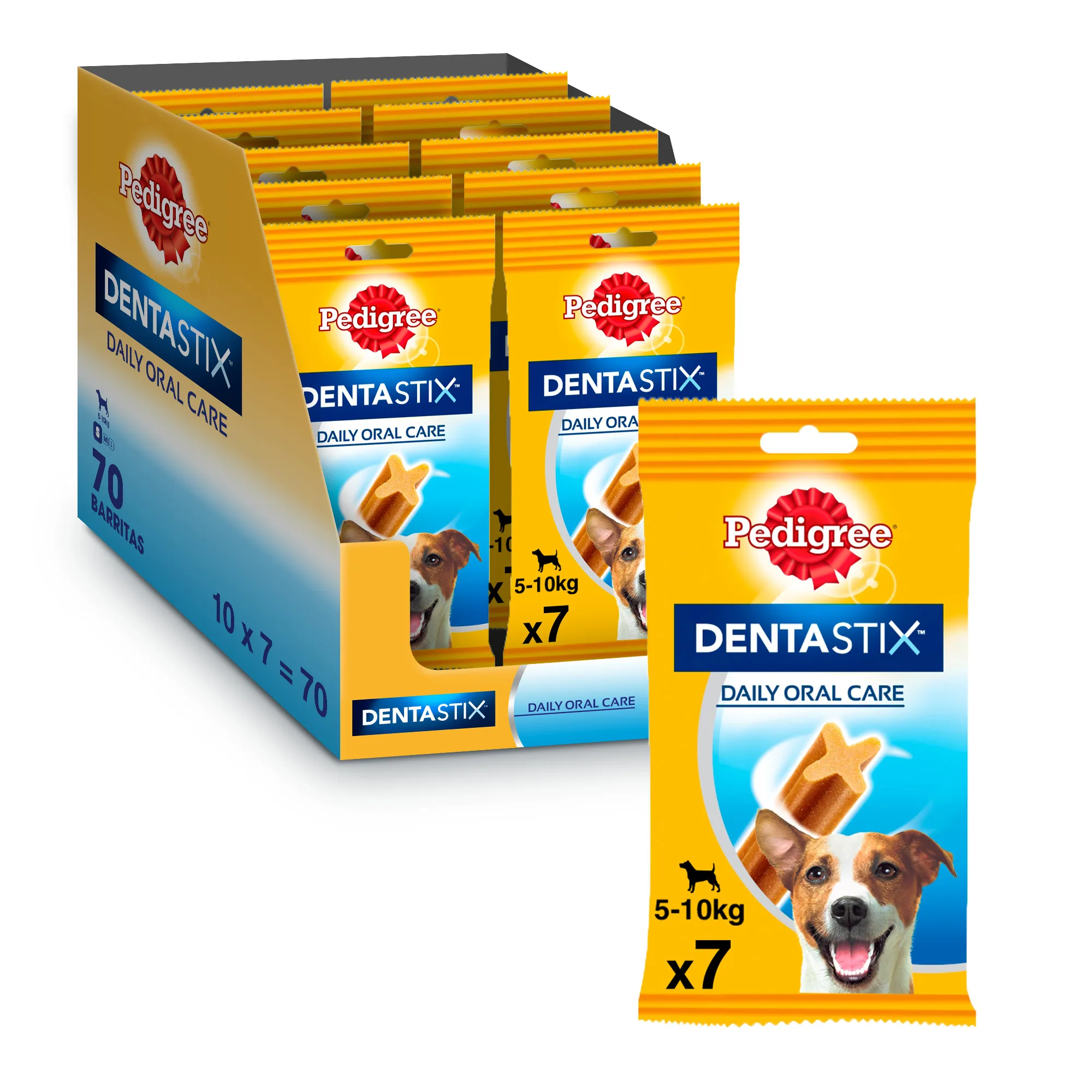 Pedigree Dentastix Dental Snack for Oral hygiene of small dogs (10x7 pieces)