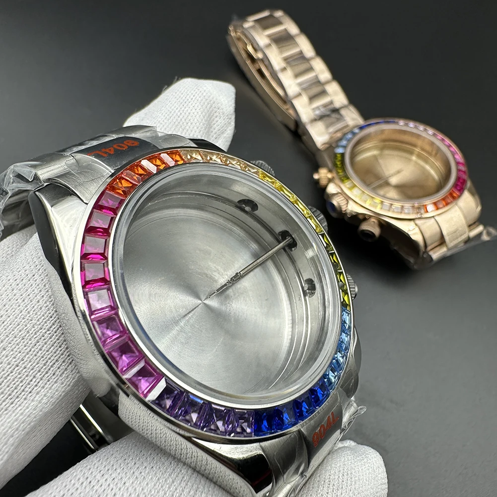 39mm VK63 Jewels Diamond Watch Case For Seiko Daytona VK63