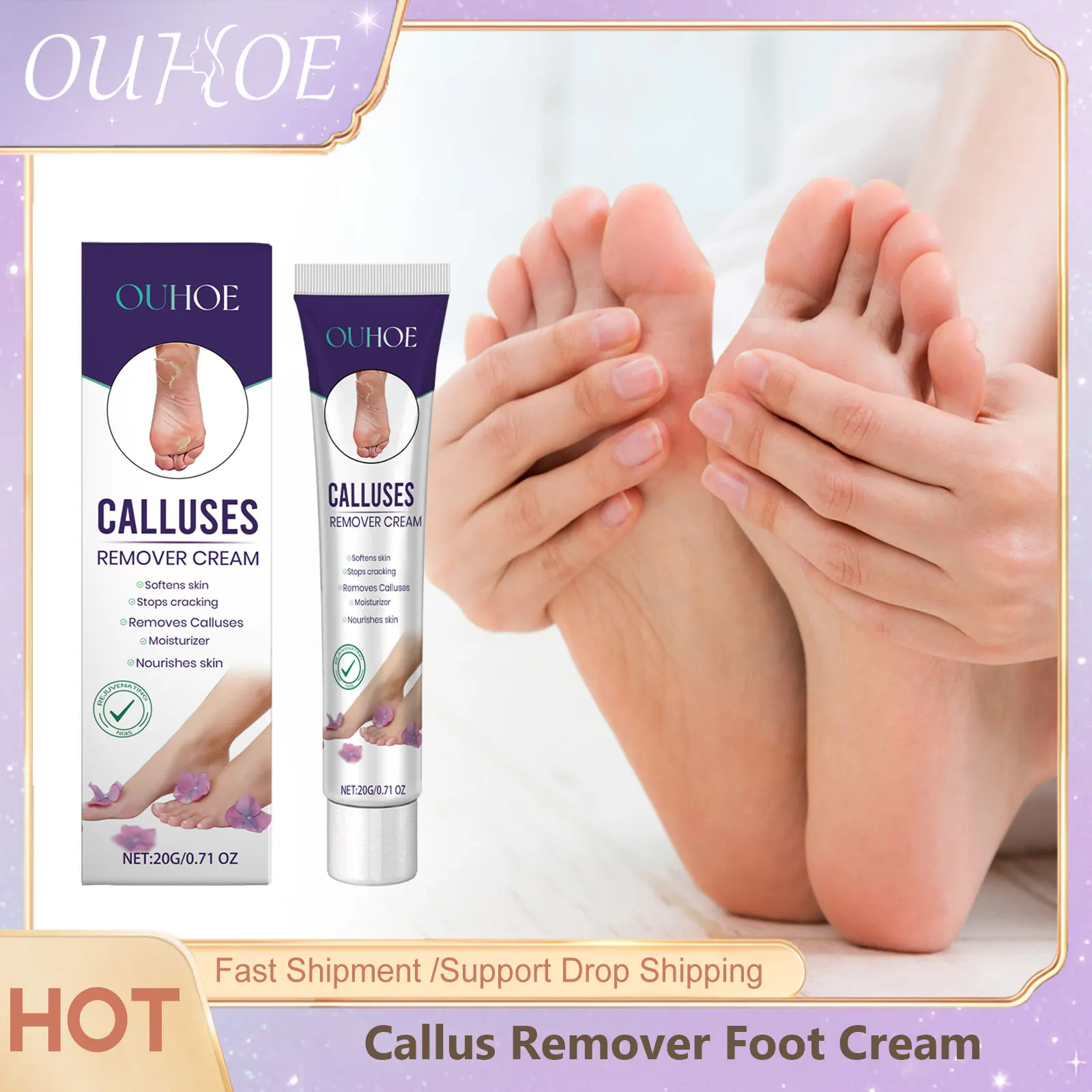 

Anti Crack Foot Cream Soften Exfoliating Repair Drying Cracked Heel Lotion Moisturizing Nourish Dead Skin Calluses Remover Cream