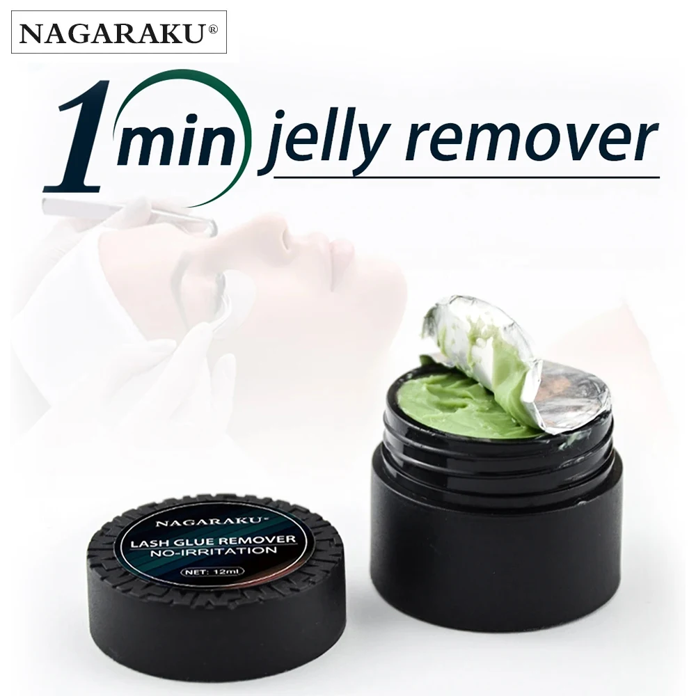 NAGARAKKU-removedor de pegamento profesional para pestañas postizas, herramientas de extensiones de pestañas, crema de olor a fruta, removedor de gelatina