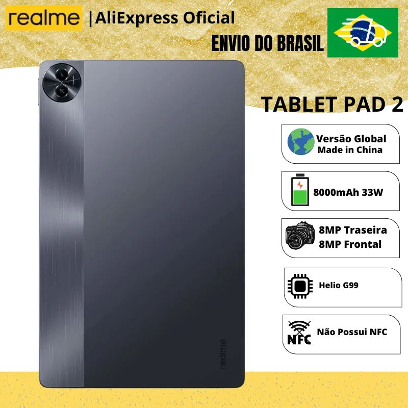 Tablet Realme Pad 2 4G 128/6 | Envio do Brasil | Tela 11,5