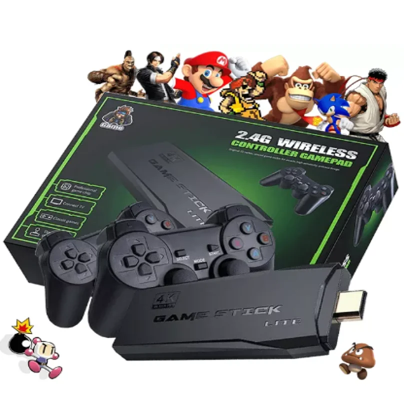 Vídeo Game Lite 4k 2 Controles S/fio Retro 20000 Jogos