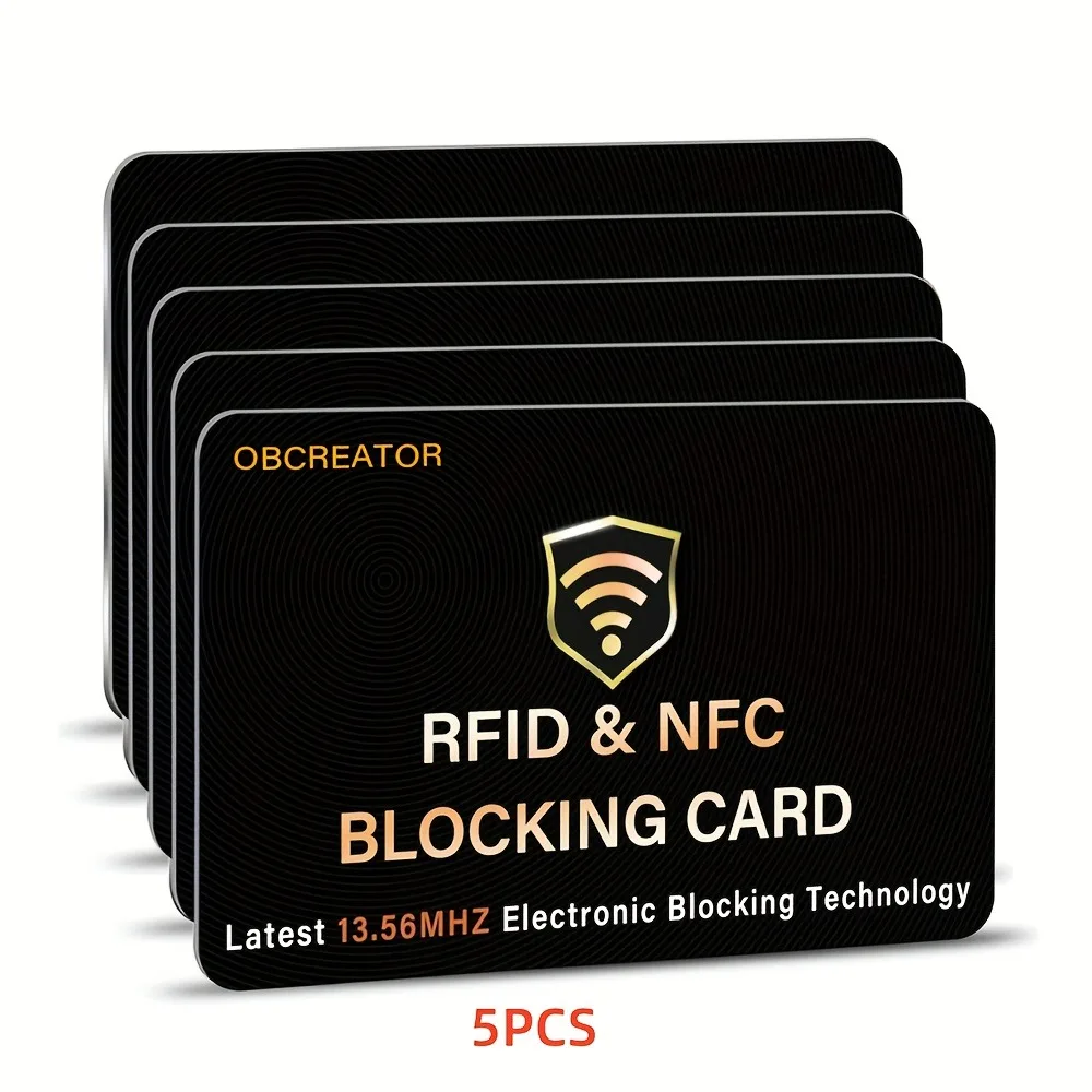 10/5pcs RFID Blocking Card Protector, Anti-Theft Contactless NFC Blocker for Bank Debit/Credit Cards, Wallet Protection