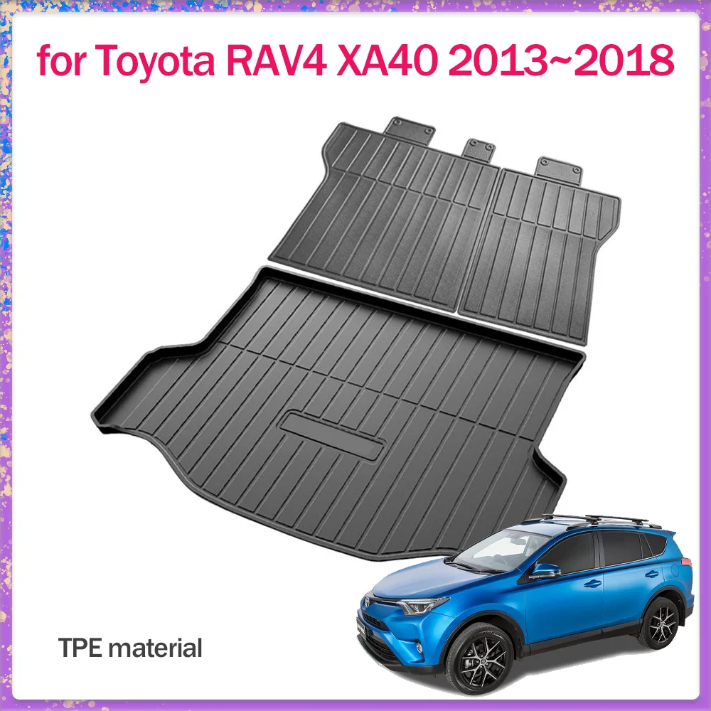 

Car Trunk Mat for Toyota RAV4 XA40 2013~2018 2014 2015 Seat Back Pad Liner Cargo Floor Carpet Waterproof Cover Tray Accessories
