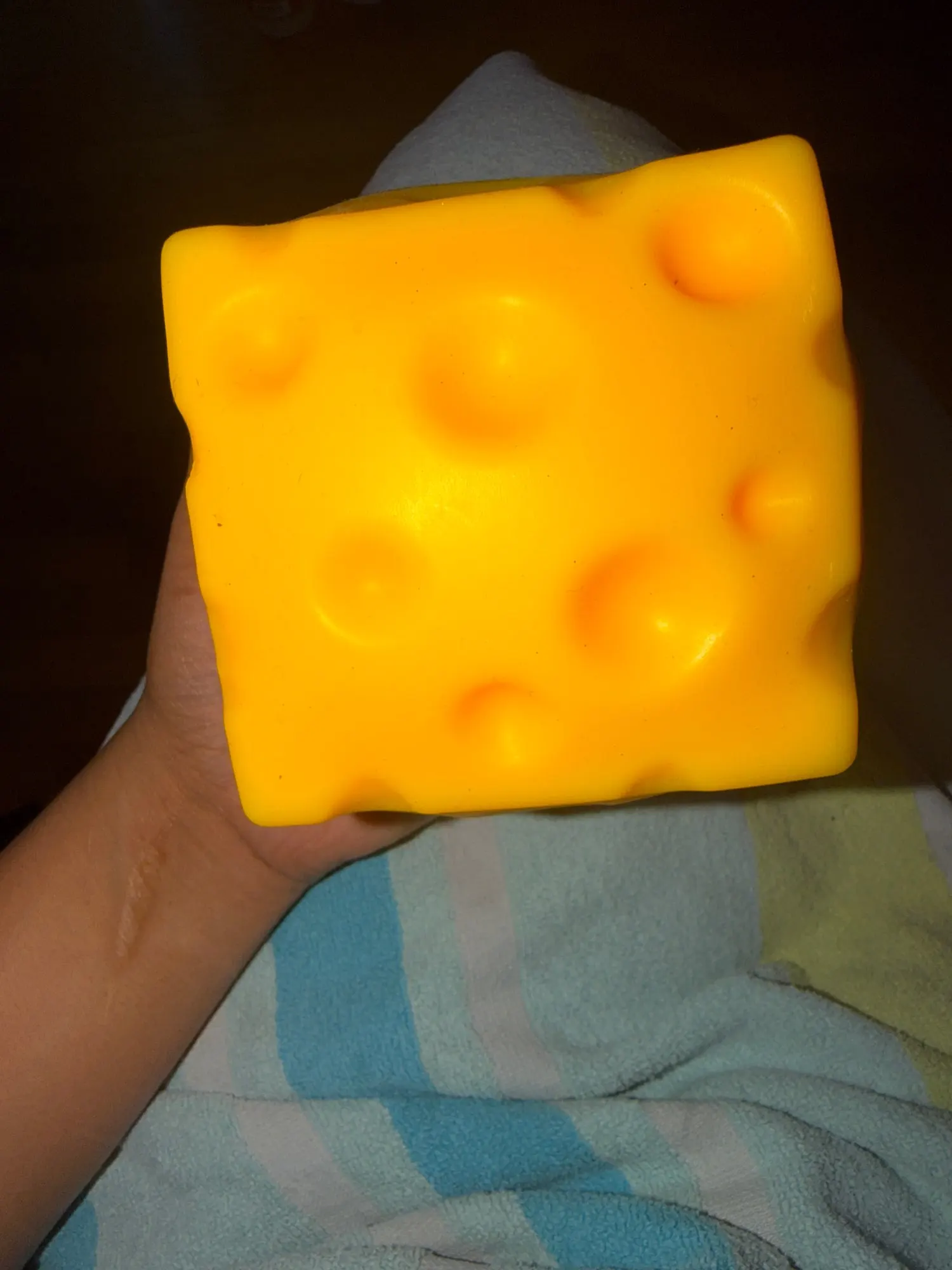 Giant Cheese Squeeze Toy Extra Large Size Cheese Squishy Fidget Toys Slow Rebound Shapeable Venting Ball for Adults Gifts photo review
