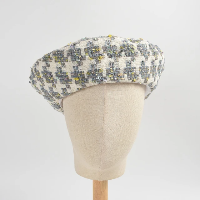 Floral Party Tweed Beret authentic