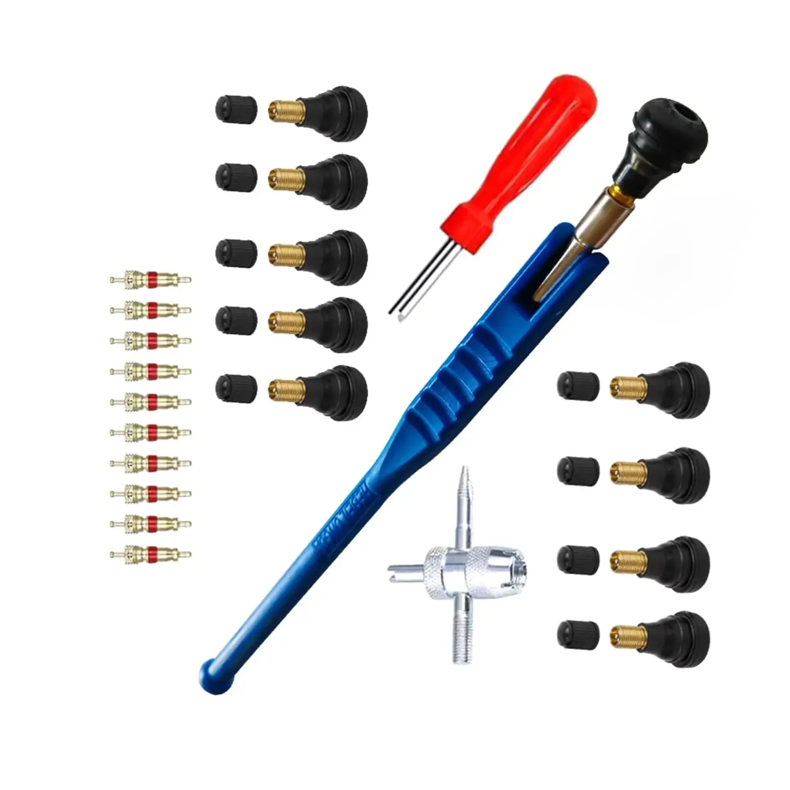 AliExpress perfeclan 23Pcs TR412 Car Accessories Multifunctional Tire Repair Install Tool Tyre Valve Removal Tool for Car Truck Motorcycle Bike
