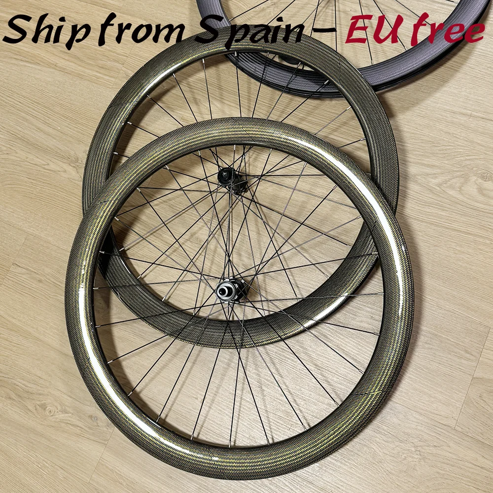 EU Free Light Rennrad-Scheibenbremsen-Carbonlaufräder mit Ratschensystem 700C 36T Clincher 50mm Tiefbett Rennrad-Aero-Laufräder mit Center Lock XDR