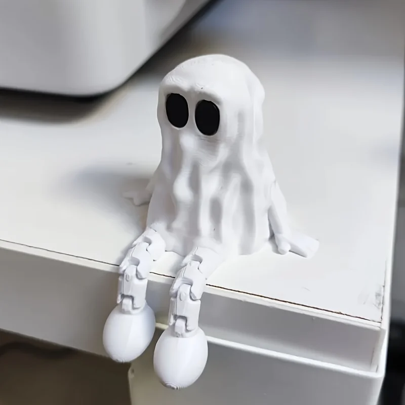 3-Pack of 3D Printed Ghost Ornaments, Halloween Gifts, Christmas Gifts, Home Decorations, Statue Ornaments. Perfect for Halloween, Thanksgiving, or Christmas Gifts, Also Suitable as Giveaways, Gifts for Classmates, Birthday Gifts, Holiday Gifts, Classroom Prizes