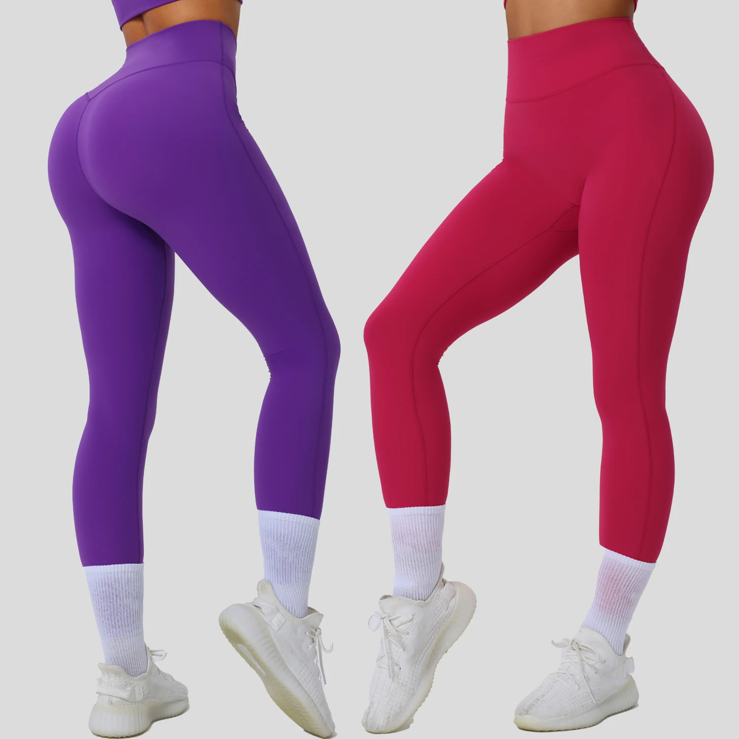 

High Waist Yoga Pants Women's High Elastic Sports Tights with no Embarrassing Lines Peach Hip Lifting Fitness Pants