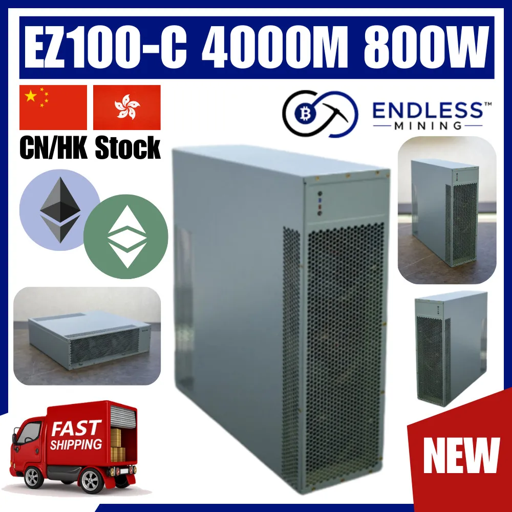 

TT BUY NOW Bombax EZ100-C 4000M 800W - ETC/ETH Miner - Input 110-240V AC | Endless Mining