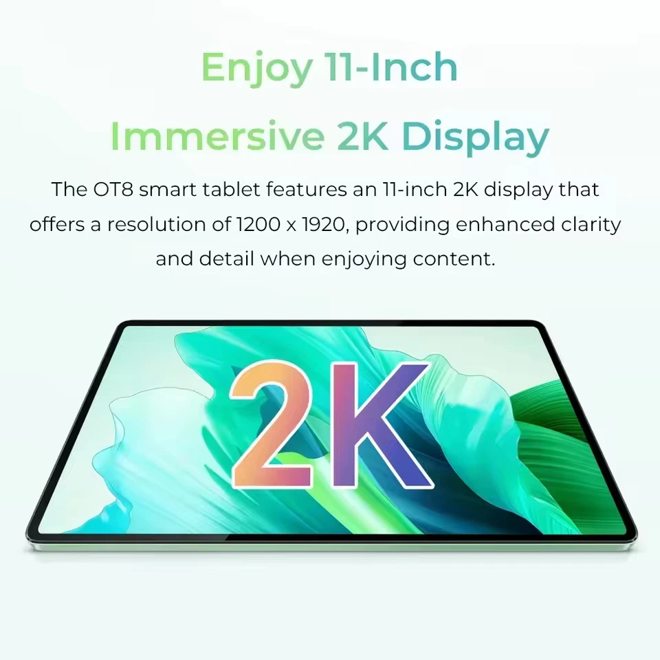 جهاز لوحي Oukitel OT8 الذكي بشاشة 2k غامرة مقاس 111 بوصة وذاكرة وصول عشوائي (RAM) سعة 30 جيجابايت (6 + 24) وذاكرة قراءة فقط سعة 256 جيجابايت وبطارية 8800 مللي أمبير في الساعة ونظام تحديد المواقع العالمي (GPS) وشريحتي ا #2