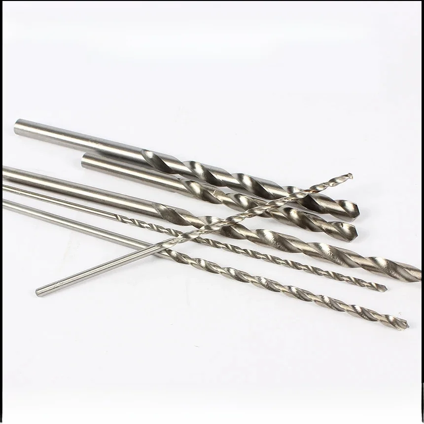 8,5 mm 8,6 mm 8,7 mm 8,8 mm 250 mm 300 mm 350 mm 400 mm 500 mm Bardzo długie wiertło kręte z chwytem prostym ze stali szybkotnącej HSS do metalu i drewna — zdjęcie 2