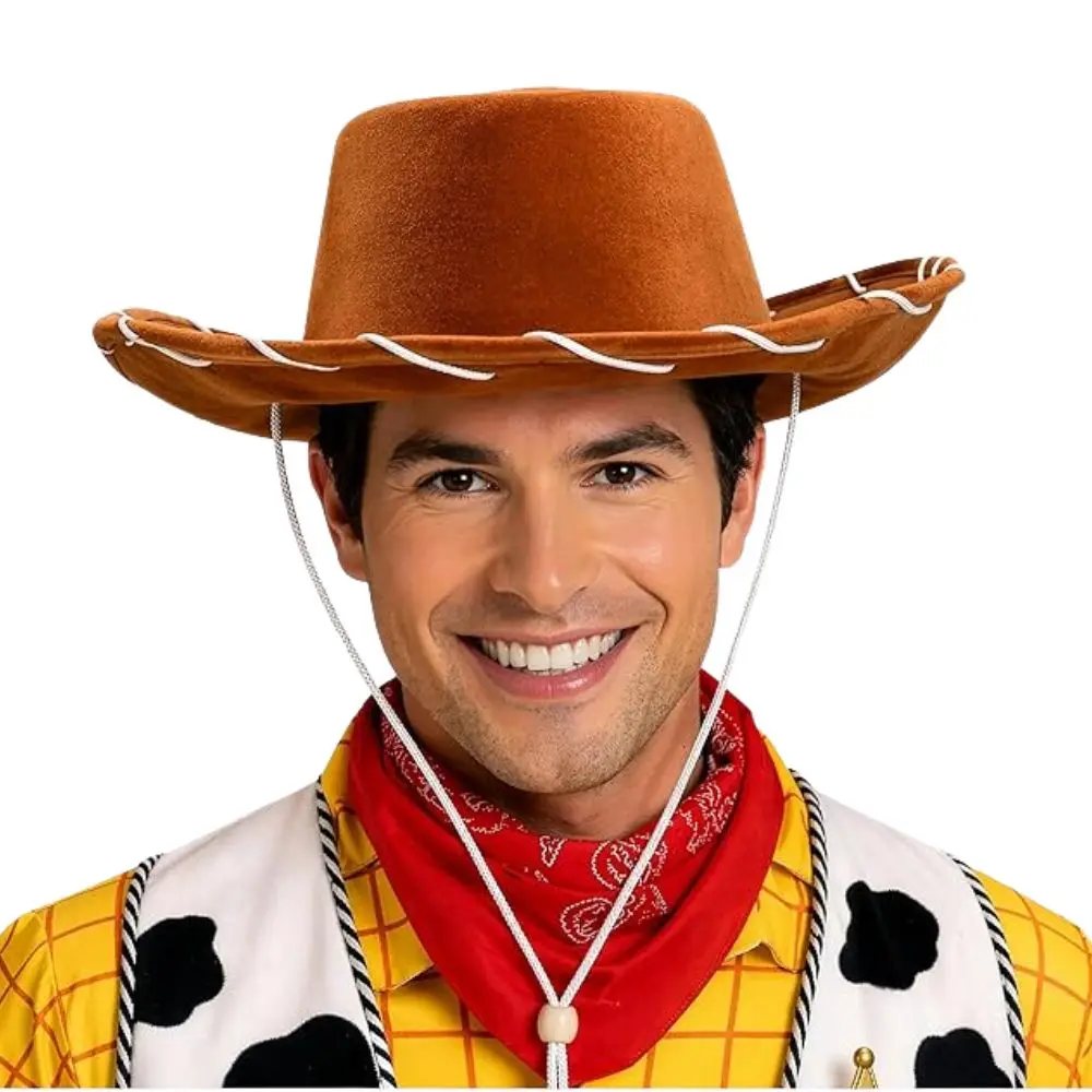 Fantasia Woody Jessie Cosplay Felt Hat Cap Adult Roleplay Props Fancy Dress Up Halloween Carnival Costume Accessories Gifts view 4