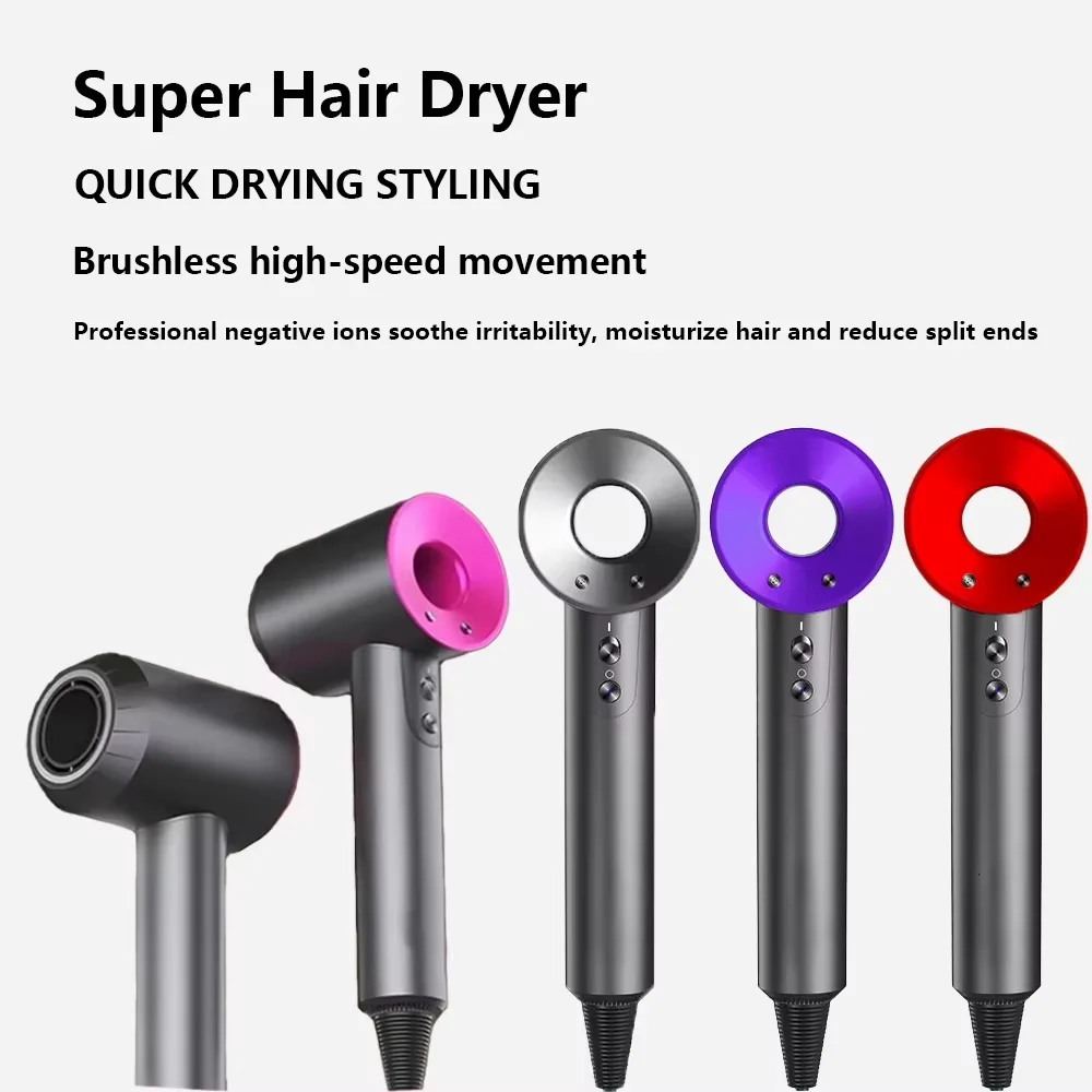 Super hair dryer 1600W with portable hot air negative ion hair care home travel hair dryer dormitory hair dryer 220V-240V