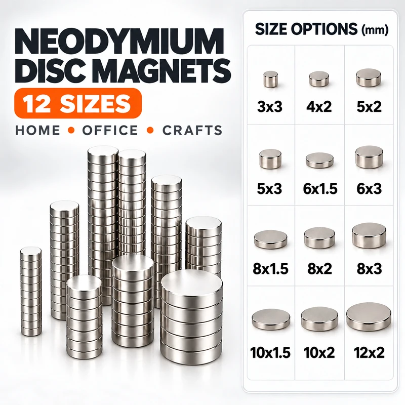 Powerful Neodymium Magnet N35 NdfeB Permanent Magnetic Imanes 3/4/5/6/8/10/12mm Round Super Strong Fridge Magnets for DIY Crafts