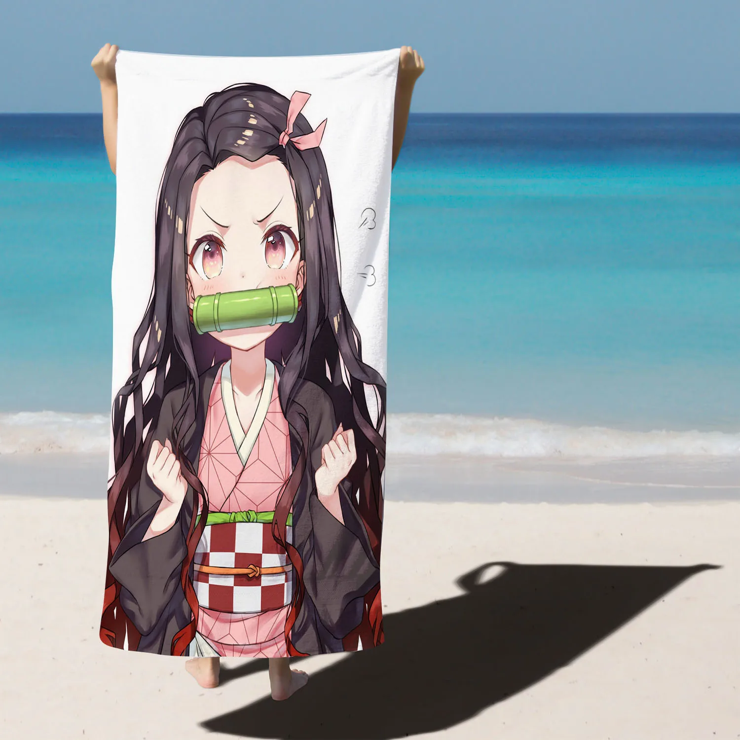 

Demon Slayer Kamado Nezuko Towel Cotton 100% Beach Travel Kids Sauna Spa Big Towels For Bath Quick Dry Women Toweltowels