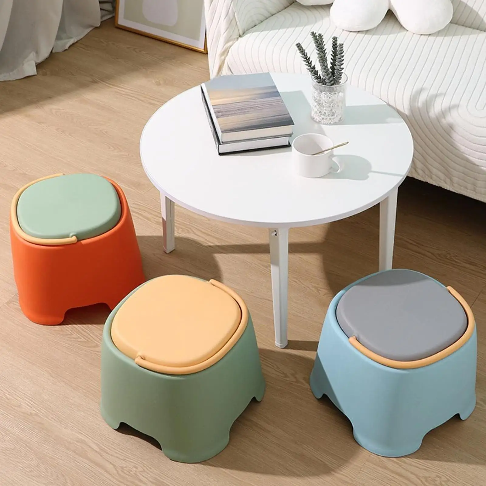 

Маленький табурет с ручкой, креативный табурет для унитаза, противоскользящий табурет для кухни, ванной комнаты, дома, ванной комнаты, журнальный столик, маленький табурет