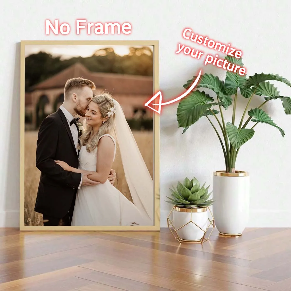 Custom Print Canvas Painting From Your Photos Wedding Birthday Poster Wall Art Decoration Pets Family Landscape Picture Decor